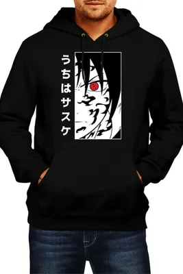 Produktbild von Herren Kapuzenpullover Japan Animation Manga Anime Comics Naruto Sasuke Uchiha 01 Sasuke, Man 2XL / Schwarz