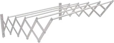 Produktbild von 150 cm Aluminium Drying Rack für Innen- und Außenbereich | Silber | Kollabierbar | Metall | 150 cm Länge