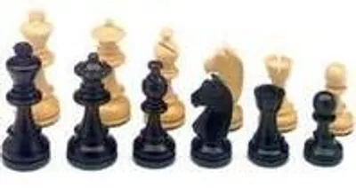 Produktbild von HOT Games Schachset Figuren Palmenholz schwarz Königshöhe 83 mm
