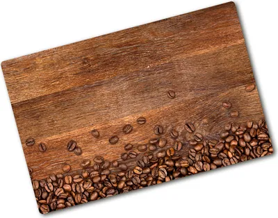 Produktbild von Tulup Glas Herdabdeckplatte - 80x52 cm - Glaskeramikkochfeld-Abdeckung Spritzschutz Glasabdeckplatte - Einteilig - Essen & Getränke - Kaffeebohnen - Braun