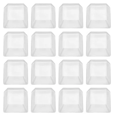 Zdjęcie produktu dla 16 sztuk przezroczystych, samoprzylepnych gumowych podkładek, trapezowych, o wymiarach 20x20x8 mm, elastycznych