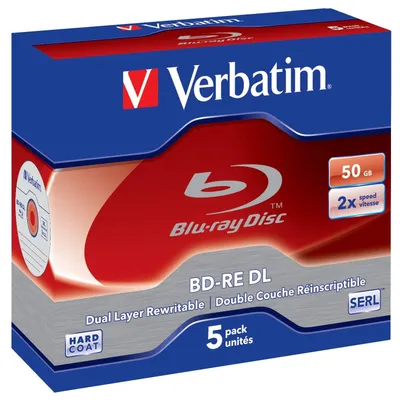 Produktbild von Blu-Ray BD-RE DL 2x 50GB 5er JewelCase