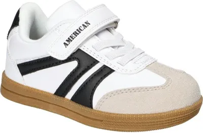 Produktbild von AMERICAN CLUB ES195 Solide Kinderschuhe mit Klettverschluss, Sneaker für Kinder, modische Kinderschuhe, Innensohle aus Naturleder, Casual, Weiss 28