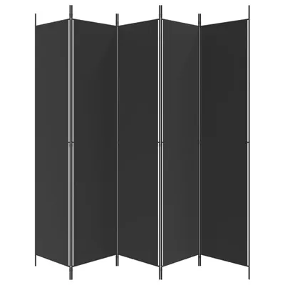 A black room divider is shown against a white background.