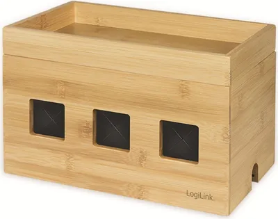 Image de Logilink Kabelbox Bambus 255x140x165mm