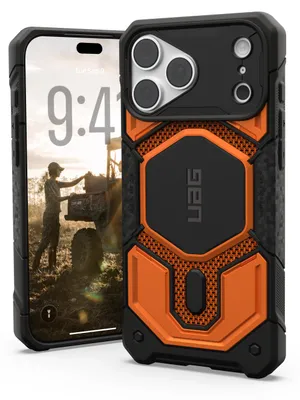 Obrázok produktu pre Urban Armor Gear Monarch Pro Polyamid, Ochranný obal, Apple, iPhone 18 Pro Max, 17,5 cm (6.9"), Čierna, Oranžová