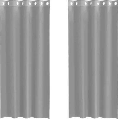 Obrázek produktu pro Voálové záclony s průchodkami 2 ks Světle šedá 140x245 cm