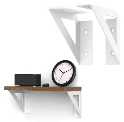 Immagine prodotto di Supporto angolare a 90 gradi, metallo bianco, 10 cm, set da 4