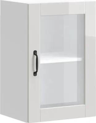 Produktbild von Küchen-Hängeschrank mit Glastür Porto Hochglanz-Weiß