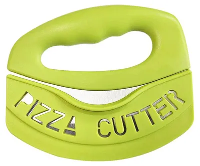 Produktbild von Pietuley Pizzaschneider Edelstahl mit Deckel, Pizzamesser, Wiegemesser, Pizzaroller-Schneider, Pizzaschneider-Roller, Teigschneider, Teigschaber, Pizzazubehör, Küchenhelfer, Kuchenteigschaber, Teigkarte