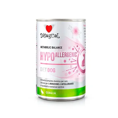 Obrázok produktu pre Disugual Dog vet diet Konzerva Hypoallergenic Prepelica 400 g