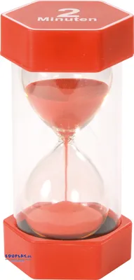 Produktbild von EDUPLAY 120607 Mega Sanduhr 2 min, Ø 8,4 x 16 cm, rot