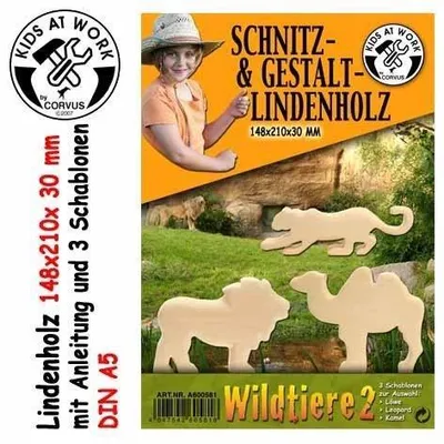 Produktbild von Schnitzholz Wildtiere 2, groß