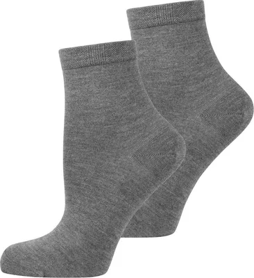 Imagen del producto de NUR DIE - Pack de 2 calcetines deportivos de bambú¹. Calcetines cortos, color gris claro, talla 35-38