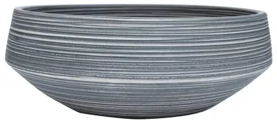 Produktbild von vidaXL Aufsatzwaschbecken Grau Rund Ø41x14 cm Keramik