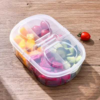 Produktbild von Brotdose Kinder - Snackbox mit 4 Fächern - wiederverwendbar