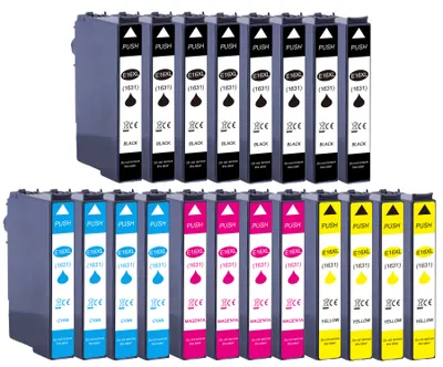 Produktbild von 20 Set 16XL Patronen Epson kompatibel Super-Sparset alle Farben für  Epson WorkForce WF-2010W WF-2500 WF-2510WF WF-2520NF WF-2530WF WF-2540WF WF-2630WF WF-2650DWF WF-2660DWF WF-2700 Series WF-2750DWF WF-2760DWF