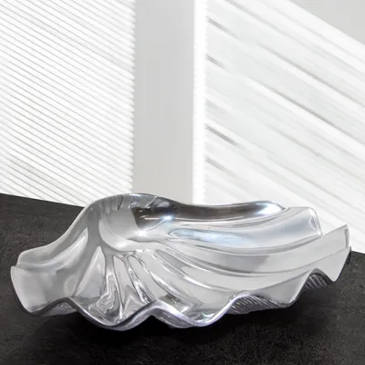 Produktbild von Tablett aus Aluminium, Muschelform, groß, Auslage