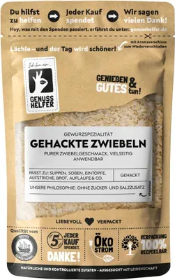 Produktbild von Gehackte Zwiebeln, getrocknete Zwiebeln zum Kochen, 80g