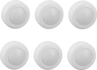 Zdjęcie produktu dla 6PCS LED Puck Lights z pilotem zdalnego sterowania Ściemnialna okrągła lampa do oświetlenia pod szafką wnękową Biała