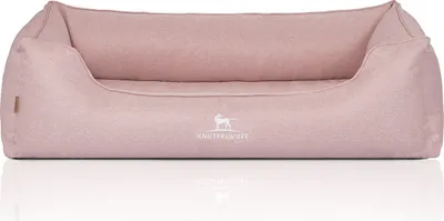 Produktbild von Knuffelwuff Orthopädisches Hundebett Luisa aus Velours mit feinem Handwebcharakter Sunshine Edition XL 105 x 75cm Rosa