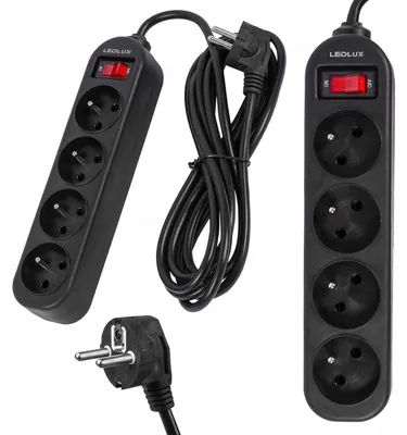 Image de Multiprise LEDLUX 1,5m 4 prises avec interrupteur