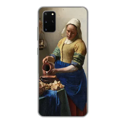 Produktbild von MuchoWow® Handyhülle Schutzhülle Hülle für Samsung Galaxy S20 Plus Das Milchmädchen - Gemälde von Johannes Vermeer Silikon Softcase Handy Hülle - Hartschale