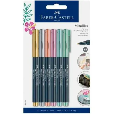 Produktbild von Faber Castell -Filz -Stift Faber -castell Metallic Assorti | Blasen Sie ein 6 -Stück | 70 Stück