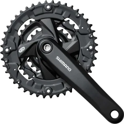 Produktbild von Shimano 9-fach Kurbelgarnitur Schwarz FC-M371 48/36/26 175mm