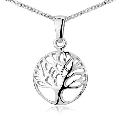 Produktbild von MATERIA Damen Anhänger Lebensbaum für Halskette - Kettenanhänger Silber 925 keltisch in Geschenk-Box KA-409
