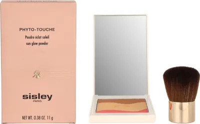 Produktbild von Sisley Phyto-Touche Sun Glow Powder, Jeder Hauttyp, Licht, Trio Pêche Dorée, Hülle, Gepresstes Puder, Erröten, Bräunung, Strahlend