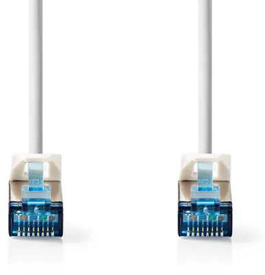 Produktbild von Nedis CAT6a-Netzwerkkabel - S/FTP - RJ45 Stecker - RJ45 Stecker - 0.50 m - Snagless - Rund - LSZH - Weiss - Label