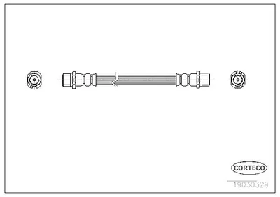 Produktbild von CORTECO 19030329 Bremsschlauch Hinten für OPEL Corsa C Schrägheck (X01) Tigra TwinTop (X04) Corsa C Kastenwagen (X01) für VAUXHALL
