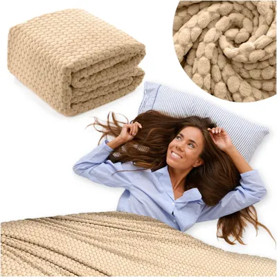 Obrázok produktu pre Łóżkoholicy Mikrovláknová Deka 200x220cm Béžová Lisovaná