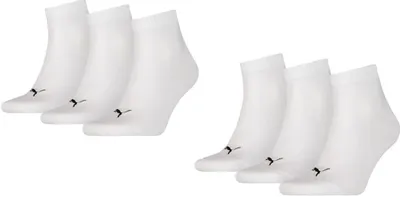 Obrázok produktu pre Puma Quarter Socken, 6-dielna sada, biela, veľkosť: 39-42