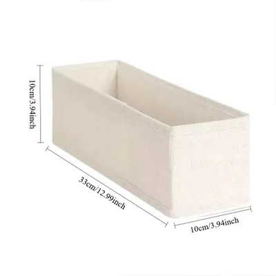 Produktbild von Kleiderschrank-Organizer - Faltbare Stoffbox - Für Socken und Unterwäsche - Platzsparend - Beige, Größe S