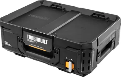 Produktbild von Toughbuilt StackTech TB-B1-B-30 Werkzeugkiste Box 53 x 40 x 18 cm IP65 + 2x Inlay mit Deckel + 2x Inlay + 4x Trennwand