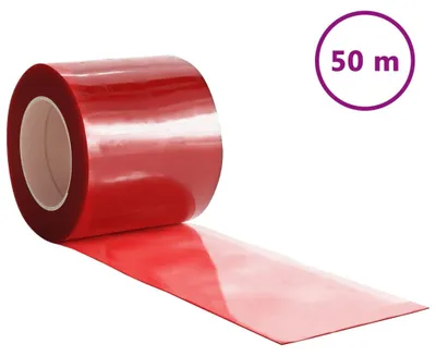 Immagine prodotto di vidaXL Tenda per porta rossa 200x1,6 mm 50 m PVC