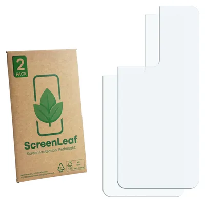 Produktbild von 2x ScreenLeaf Schutzfolie für Motorola Moto G35 (Rückseite) nachhaltiger Displayschutz Display Schutz Folie Klar Transparent