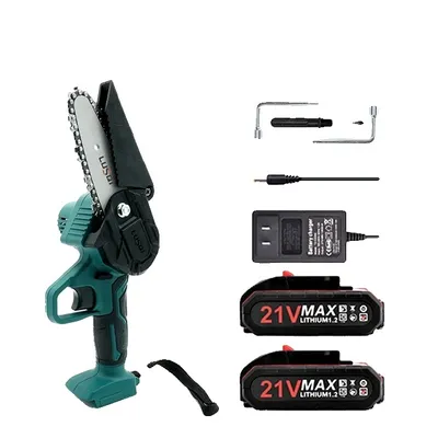 Obrázek produktu pro Akumulátorové nůžky na větve, elektrická řetězová pila, lithiová baterie, 4" 2 baterie
