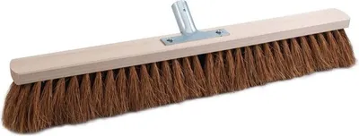 Image de Sorex Balai coco longueur 600mm bois plat avec support manche métal - 26715