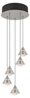 Obrázok produktu pre Závesné svetlo LED, matný nikel, zmena farby, H 200 cm
