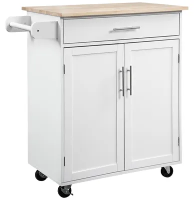 Immagine prodotto di Carrello da cucina - Carrello portavivande - Carrello servitore - Mobile da cucina - Tavolino bar - Con ruote e freno