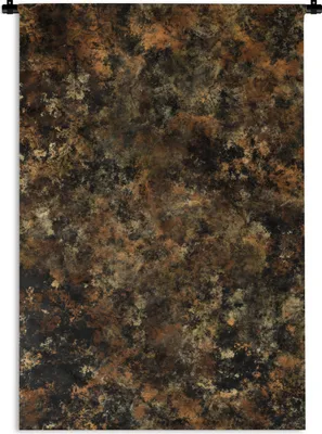Produktbild von MuchoWow® Wandteppich Wandbehang Rost - Schwarz - Gold 120x180 cm Tapisserie Dekoration Wandtuch - Schlafzimmer - Dekorationen für das Haus