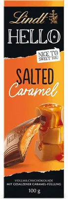 Produktbild von Lindt Hello Salted Caramel Vollmilch Tafel 100g