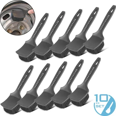 Image de STAHLWERK Brosse à jantes, set de 10 brosses de nettoyage automobile Brosse de roue Brosse d'entretien