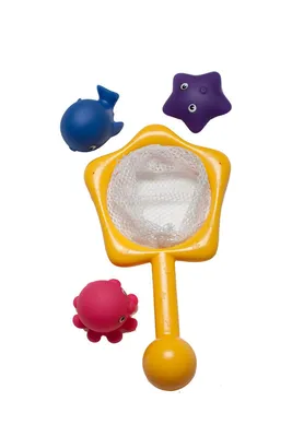 Produktbild von Simba ABC Badetiere mit Netz für die Badewanne, Kescher mit Tieren