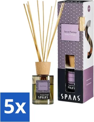 Produktbild von Spaas – Duftstäbchen – Secret Fantasy – Eukalyptus und Apfel – 80 ml - Vorteilspack - 5 Stücke