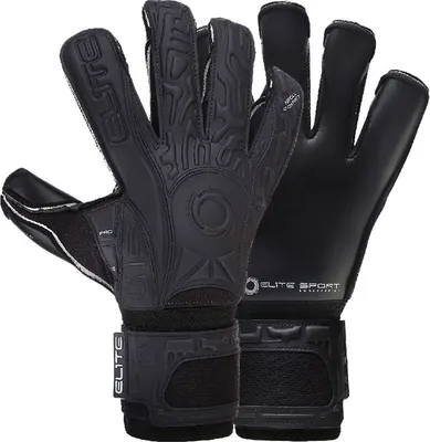 Produktbild von Elite Sport Black Solo Torwarthandschuhe - Schwarz  | Größe: 8