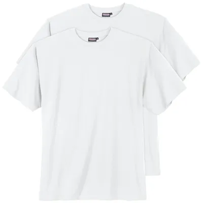 Produktbild von 2er Pack T-Shirts weiß Übergröße Adamo Fashion